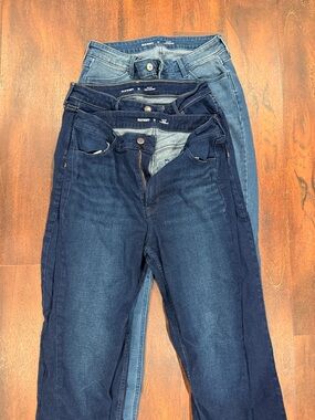 Old Navy Women’s Blue Skinny Jeans Trio - Dark & Medium Wash